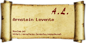 Arnstein Levente névjegykártya